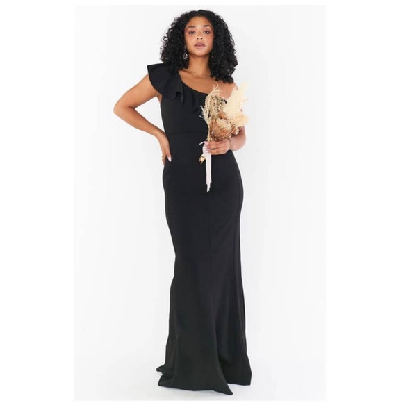 Show Me Your MuMu Florentine Maxi Dress Black Stretch XS NWT - Picture 3 of 10